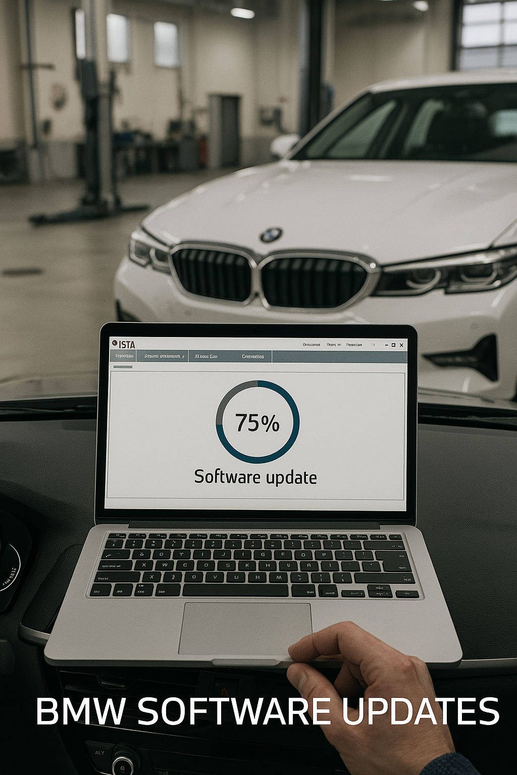 BMW software update met ISTA en voertuig