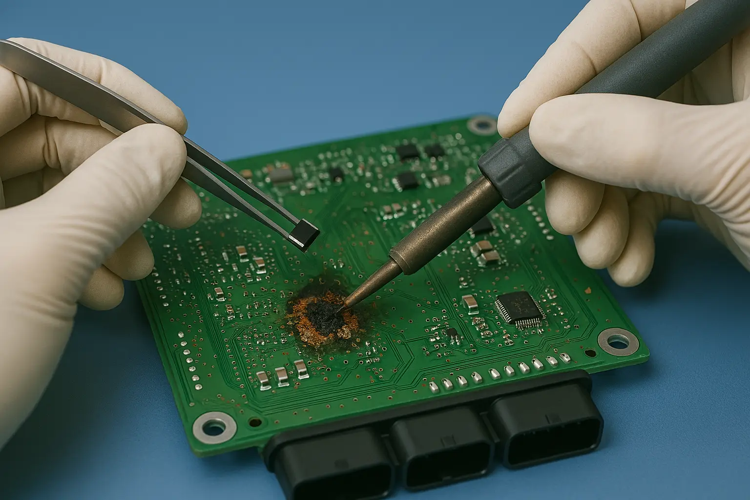 ECU reparatie printplaat schade