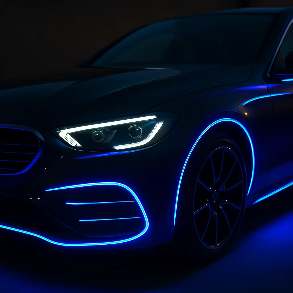 LED sfeerverlichting en exterieur ombouw auto