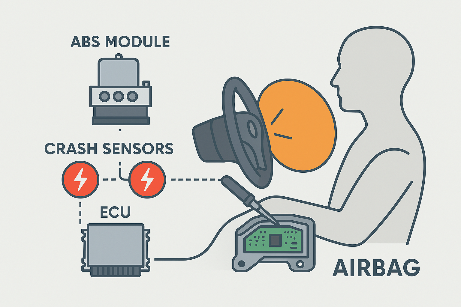 Werking airbagmodule